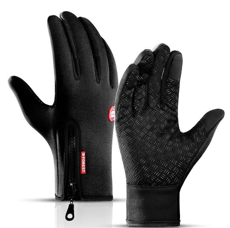 Outdoor Sports Gloves All Finger Autumn And Winter Touch Screen Anti-Skid Waterproof Wind Resistant Fleece Warm Ski Climbing Riding Gloves