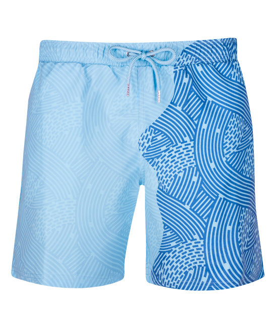 Water Changing Beach Pants Men's Quick Dry Large Size Swimming Pants Warm Color Changing Shorts Men's Swimming Pants