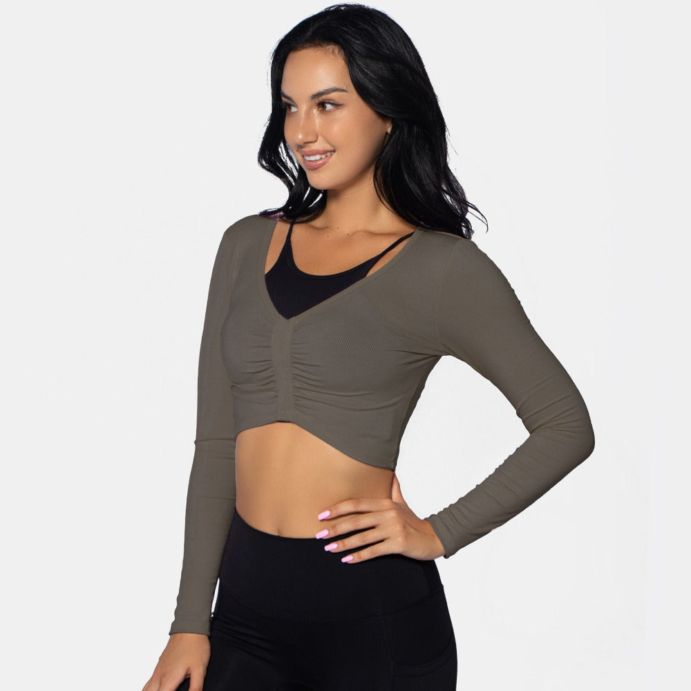 Sports Top Long Sleeve Sports Top Short Fashion Top Women's Wear