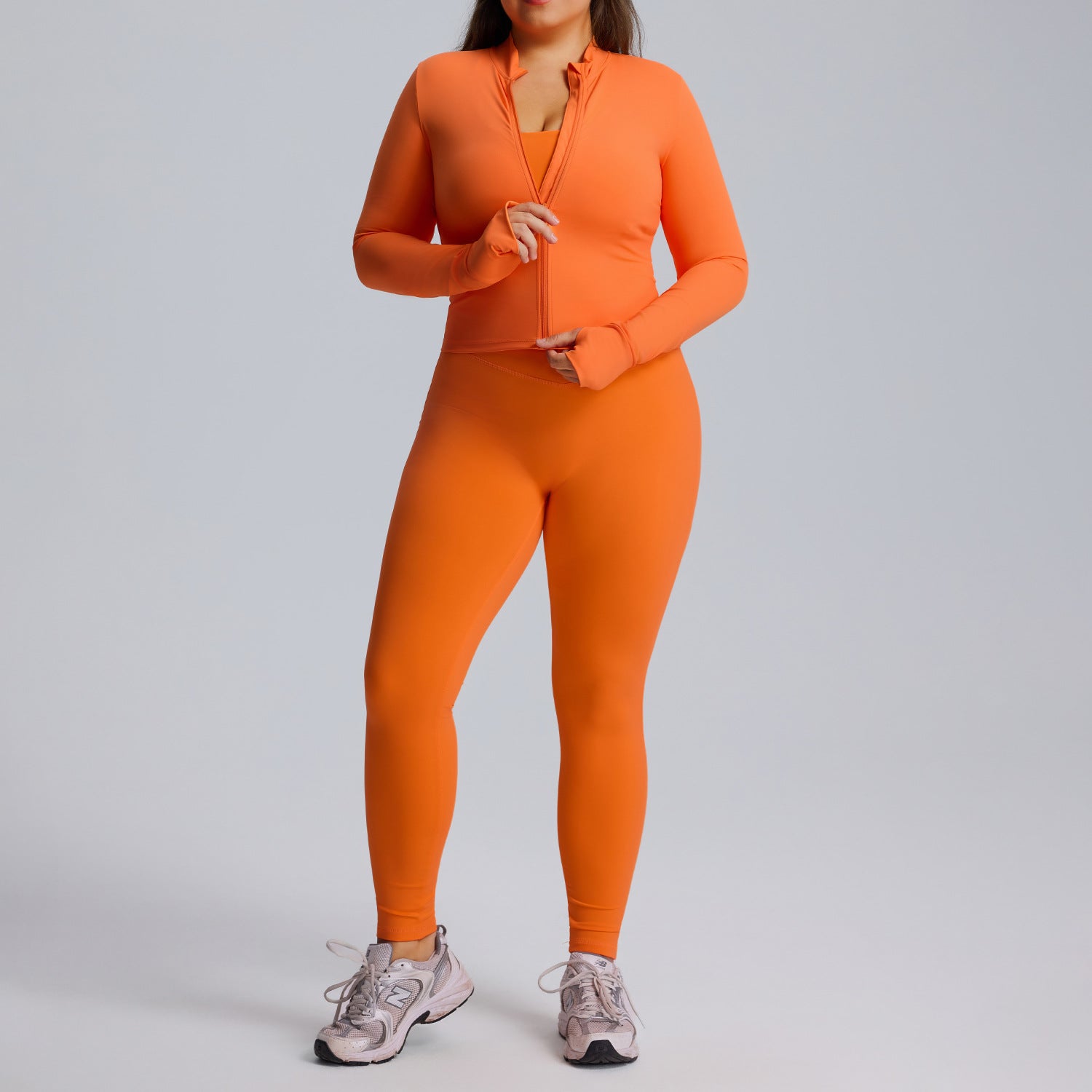 Long sleeved yoga suit set women's sportswear three piece set