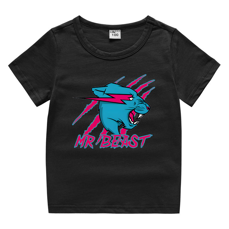 Children's summer short sleeved T-shirt
