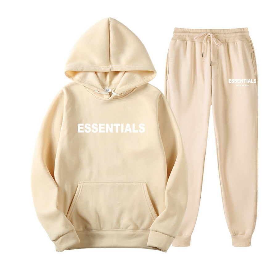 FEAR OF GOD ESSENTIALS couple suit sweatshirt men and women double line high street fashion brand autumn and winter two-piece suit