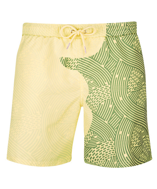 Water Changing Beach Pants Men's Quick Dry Large Size Swimming Pants Warm Color Changing Shorts Men's Swimming Pants