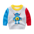 Children's Sweater Robot Boy Round Neck Pullover Sweater Foreign Trade Children's Clothing