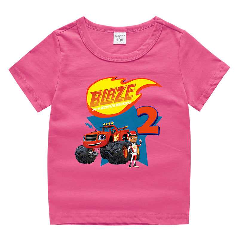 Summer short sleeved T-shirt for boys and girls