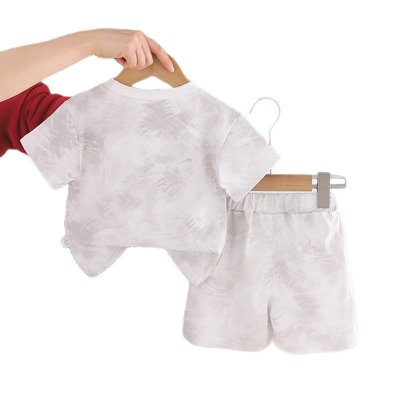 Children's clothing summer baby sports short sleeved two-piece set