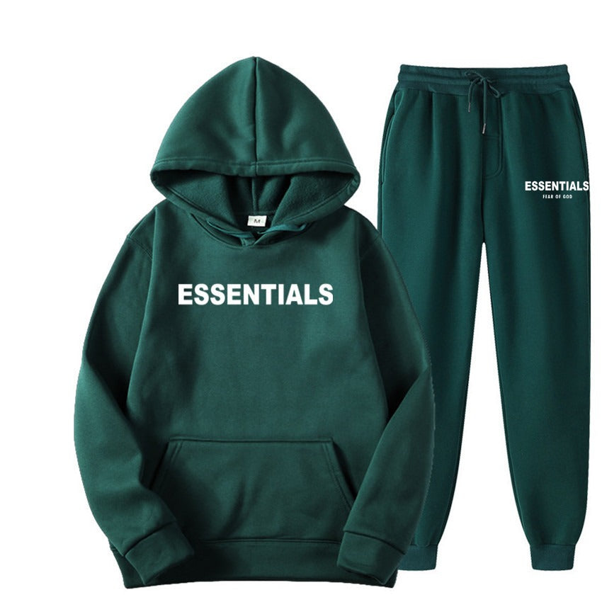 FEAR OF GOD ESSENTIALS couple suit sweatshirt men and women double line high street fashion brand autumn and winter two-piece suit