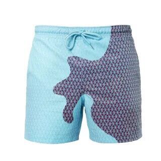 Water Changing Beach Pants Men's Quick Dry Large Size Swimming Pants Warm Color Changing Shorts Men's Swimming Pants