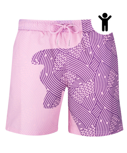 Discolored Beach Pants When Encountering Water, Men's Quick Dry Large Size Swimming Pants, Warm Discolored Shorts, Boys and Chil