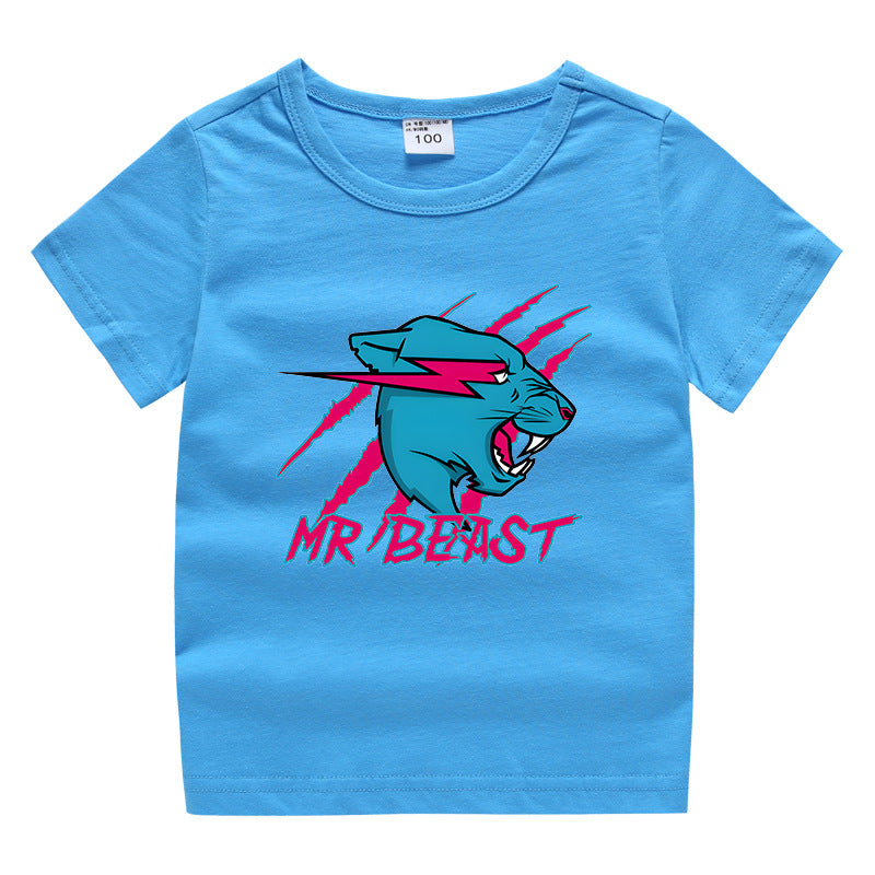 Children's summer short sleeved T-shirt