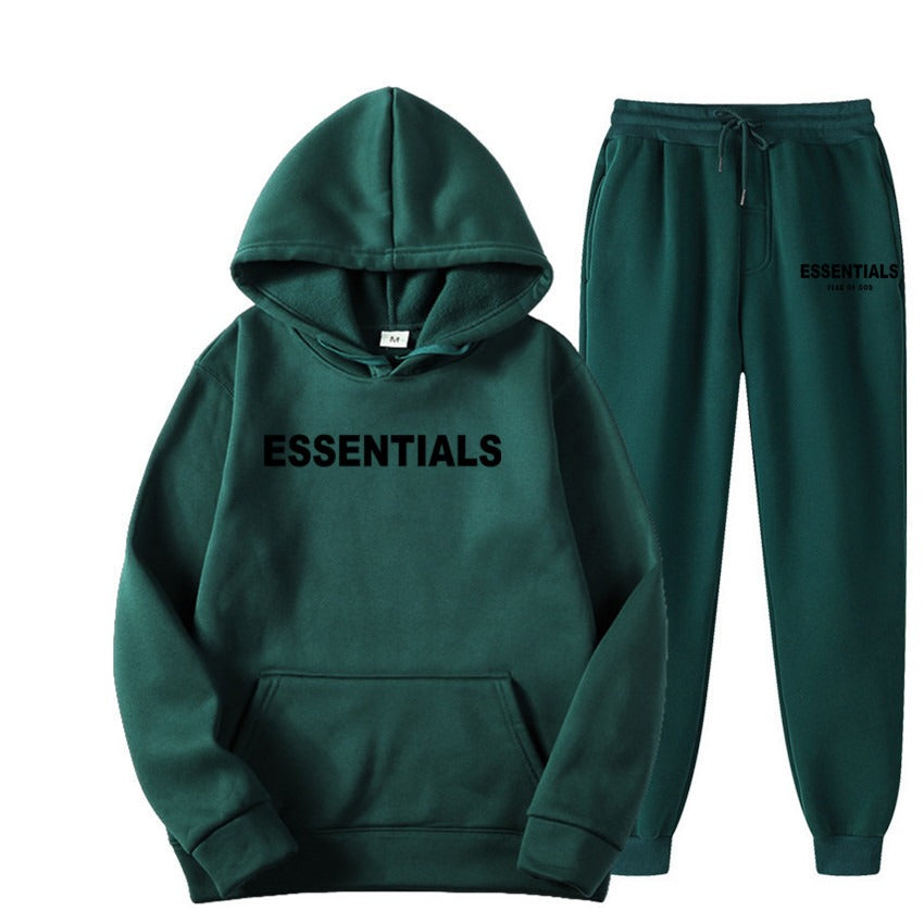 FEAR OF GOD ESSENTIALS couple suit sweatshirt men and women double line high street fashion brand autumn and winter two-piece suit