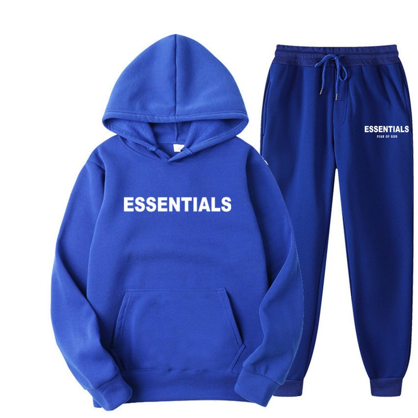 FEAR OF GOD ESSENTIALS couple suit sweatshirt men and women double line high street fashion brand autumn and winter two-piece suit