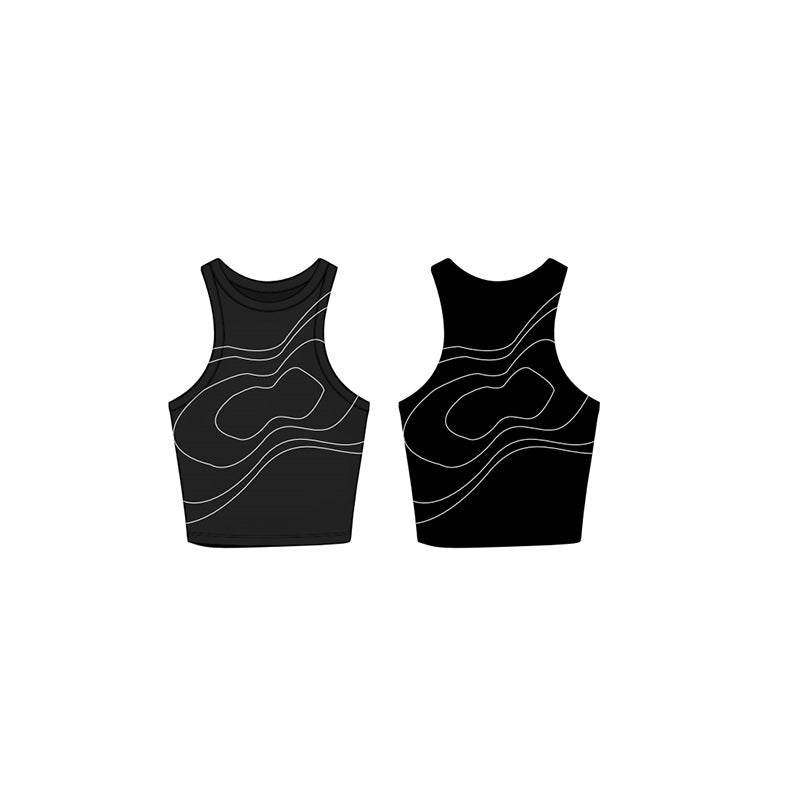 INS New Summer Trendy Fitted Tank Top Y2K Casual Streetwear Versatile Sports Tank Top